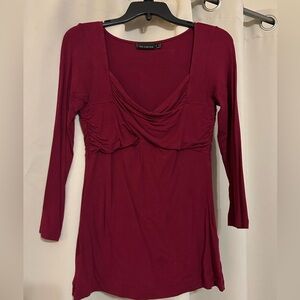 Maroon The Limited 3/4 sleeve blouse